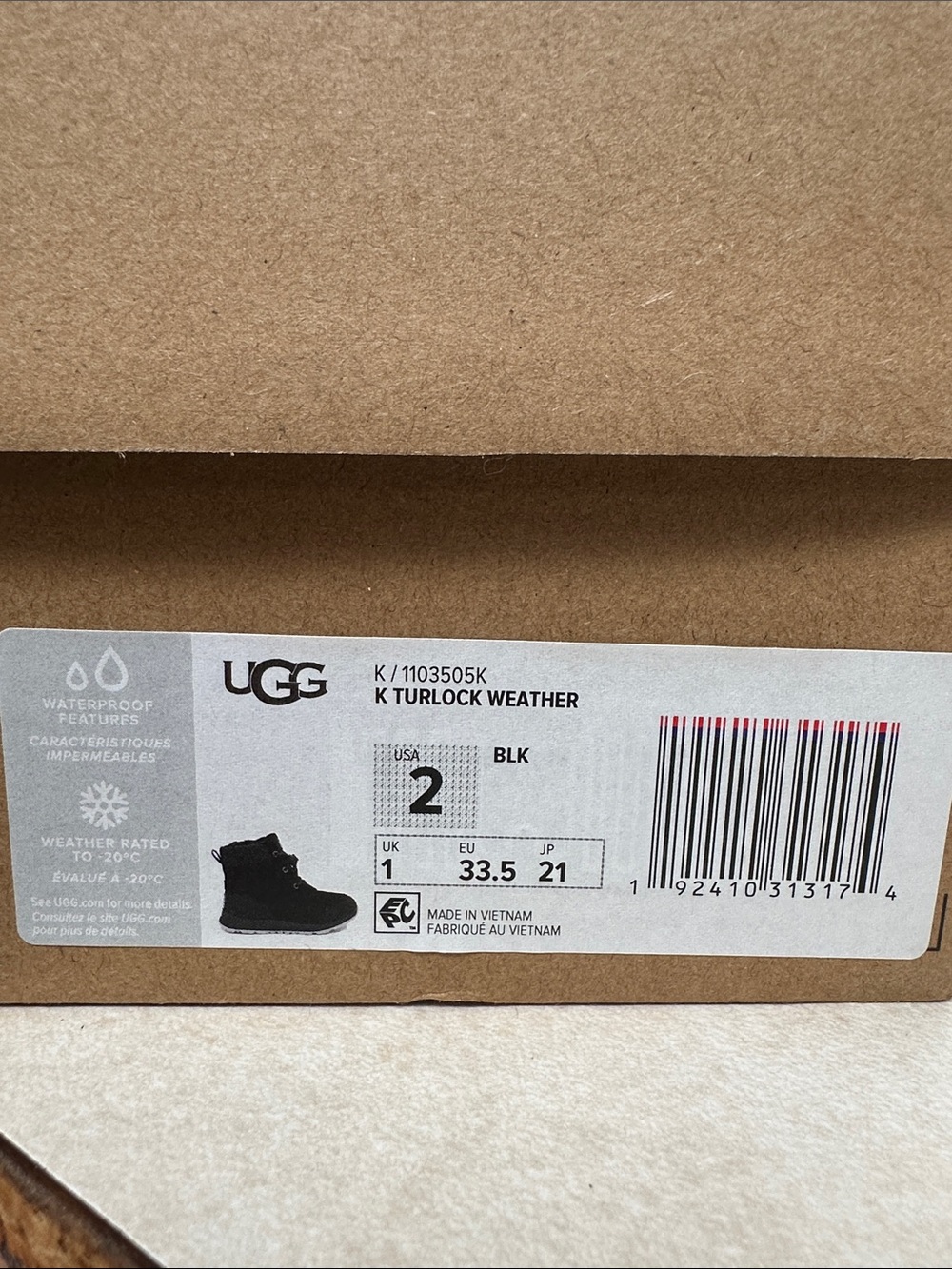 Ugg K Turlock Weather Youth Boot - Picture 7 of 7